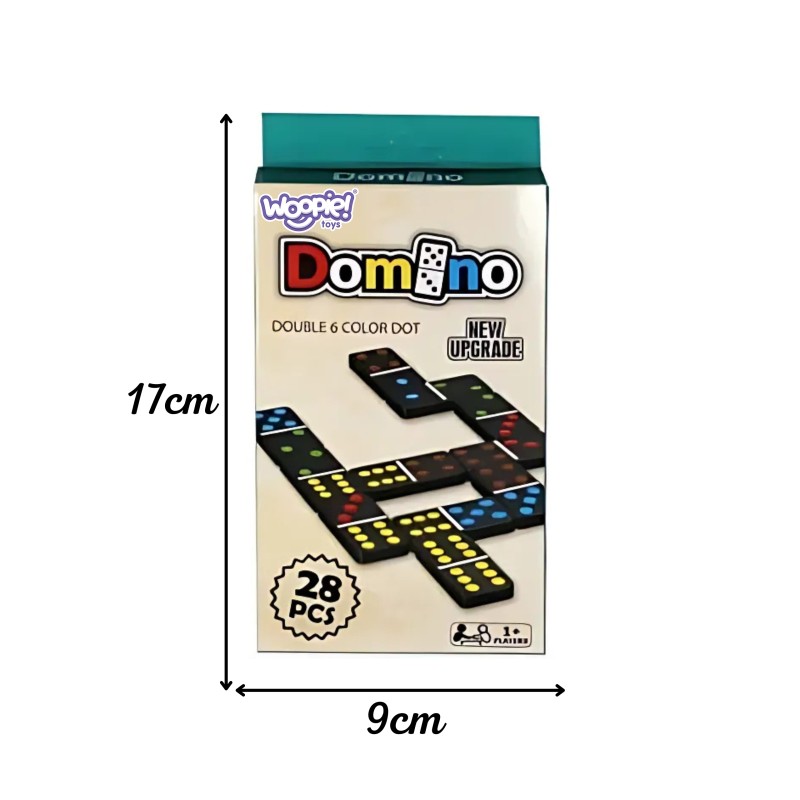 WOOPIE Farebné Domino pre deti | Klasická spoločenská hra s farebnými bodkami