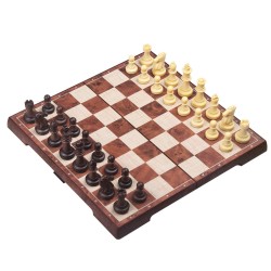 WOOPIE Cestovná hra 2v1 Šach a Dáma | Skladacia magnetická šachovnica