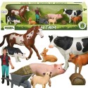 WOOPIE Farmárske zvieratká Šťastná farma | Sada realistických figúrok 10 ks