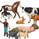 WOOPIE Farmárske zvieratká Šťastná farma | Sada realistických figúrok 10 ks