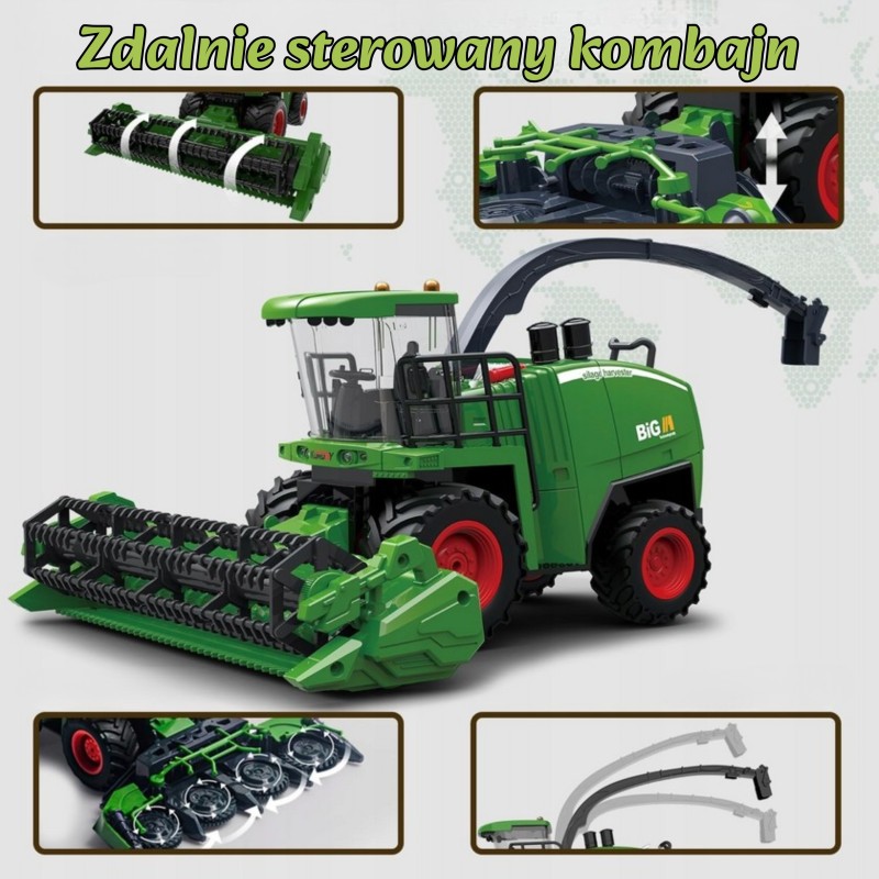 WOOPIE Interaktívny Kombajn na Diaľkové Ovládanie 1:24