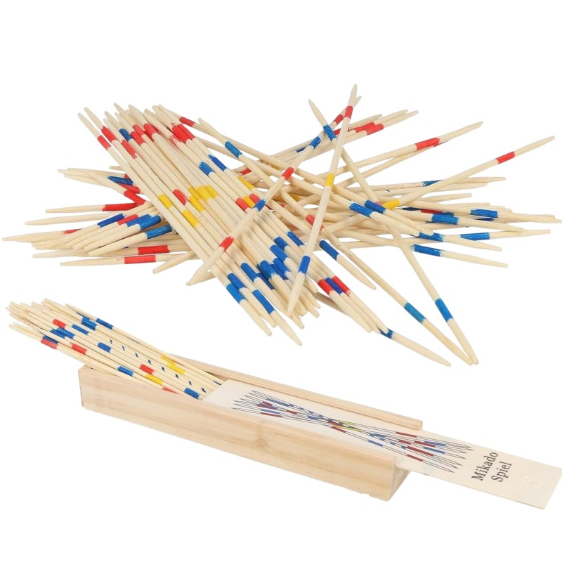 WOOPIE Drevené Mikádo | Spoločenská hra na zručnosť 41 ks