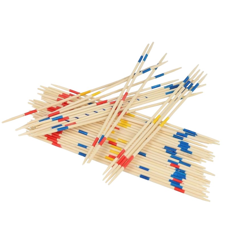 WOOPIE Drevené Mikádo | Spoločenská hra na zručnosť 41 ks