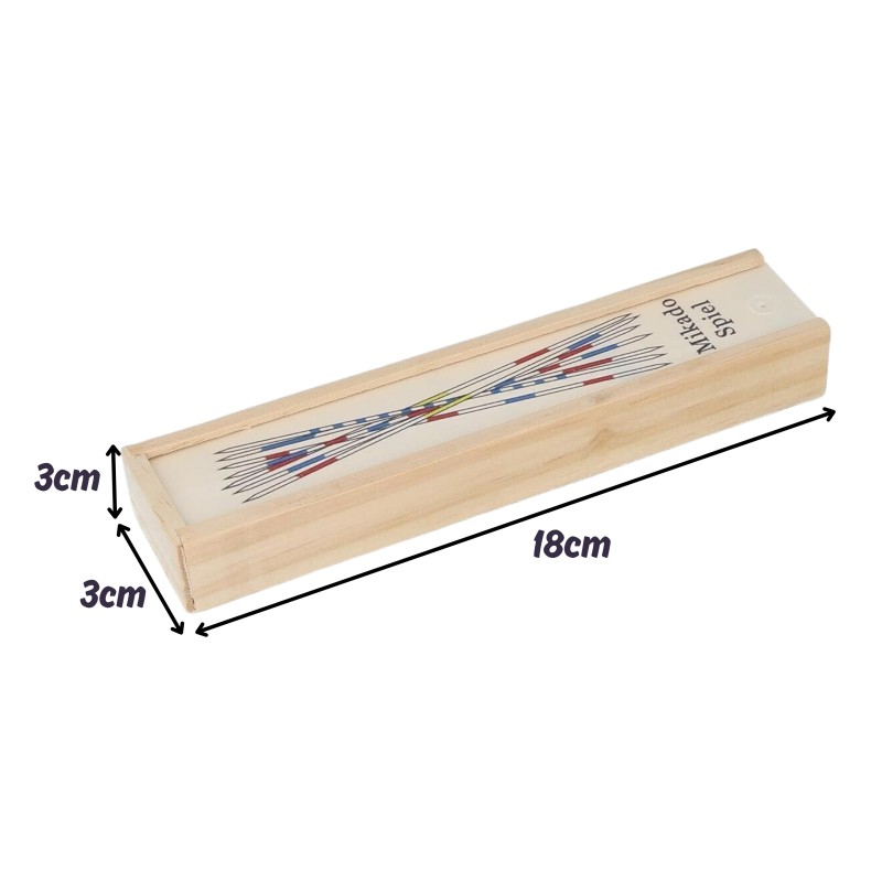 WOOPIE Drevené Mikádo | Spoločenská hra na zručnosť 41 ks