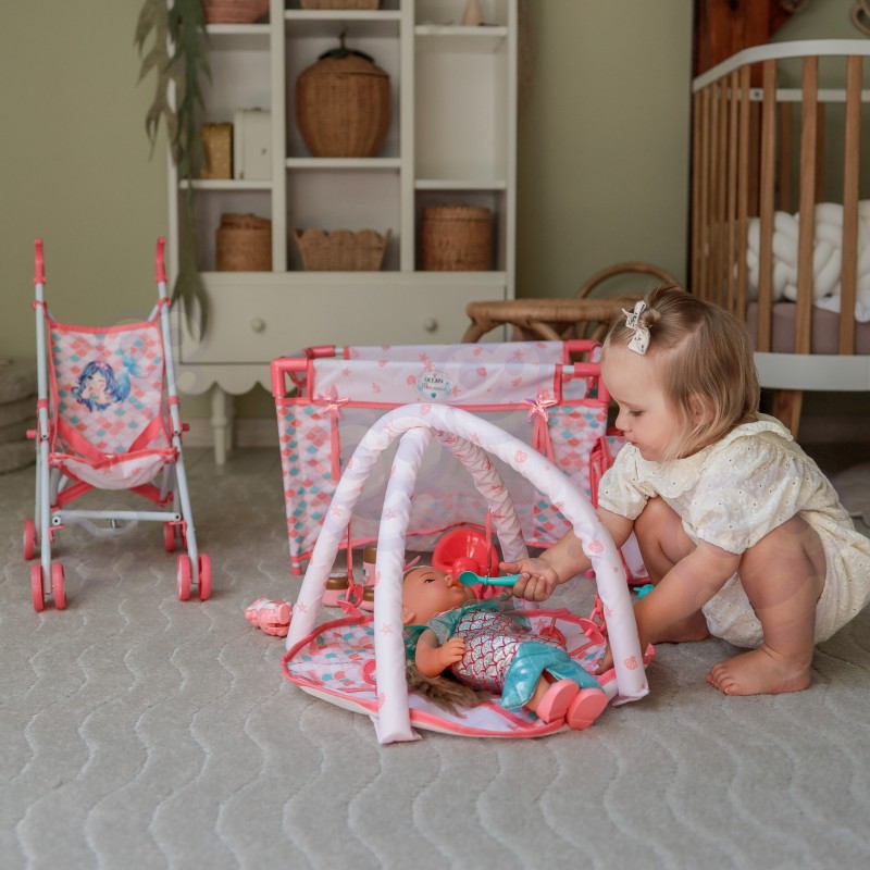 WOOPIE ROYAL Bábika Morská panna | Veľká sada 18v1 s kočíkom, postieľkou a doplnkami