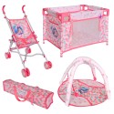 WOOPIE ROYAL Bábika Morská panna | Veľká sada 18v1 s kočíkom, postieľkou a doplnkami