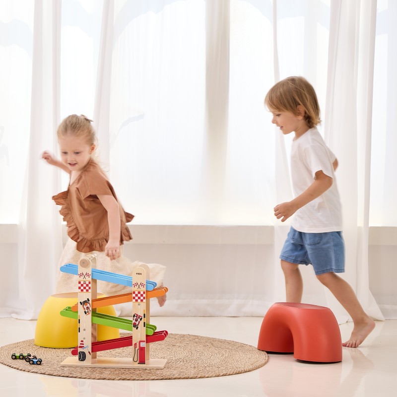 VIGA Dvojitá Drevená Šmiklavka na Autíčka