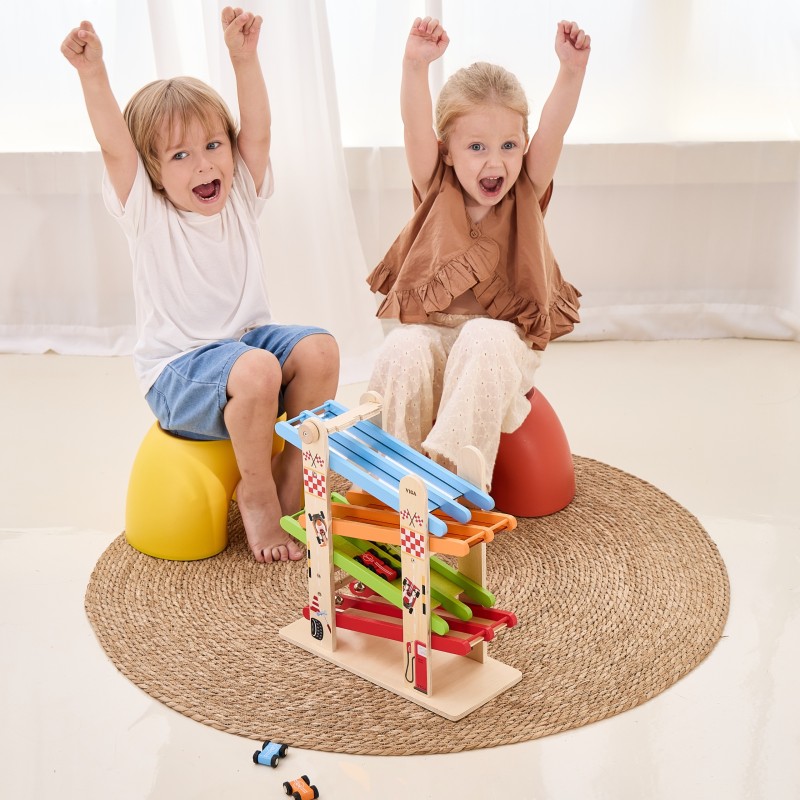 VIGA Dvojitá Drevená Šmiklavka na Autíčka