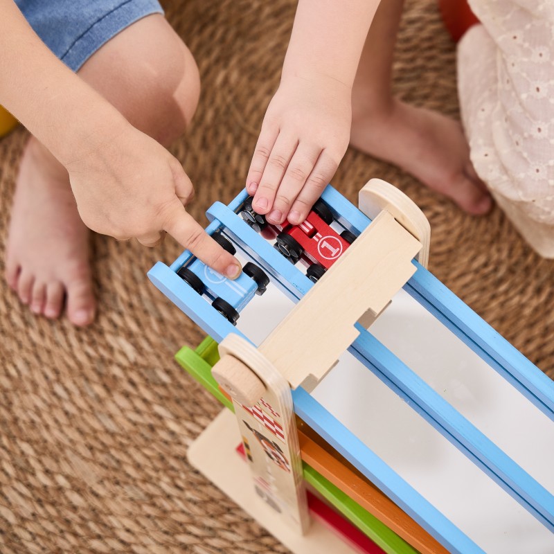 VIGA Dvojitá Drevená Šmiklavka na Autíčka