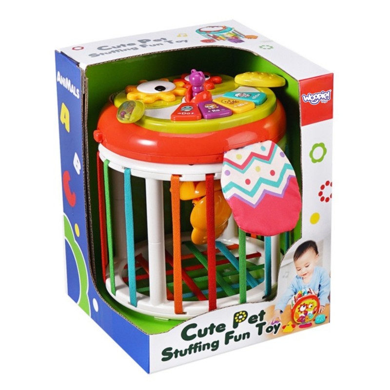 WOOPIE BABY Senzorická kocka pre bábätká | Interaktívna vkladačka so zvukmi