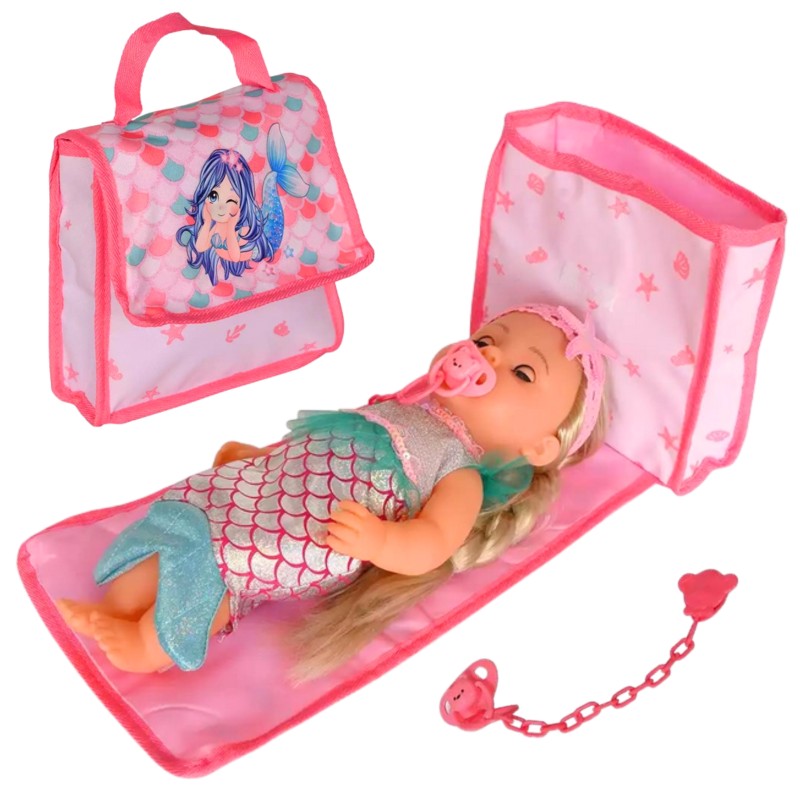 WOOPIE ROYAL Lalka Bobas 36 cm Syrenka Interaktywna Zestaw XXL Opiekunka 18w1