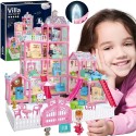 WOOPIE Veľký domček pre bábiky s LED osvetlením | Sada Vila 275 ks