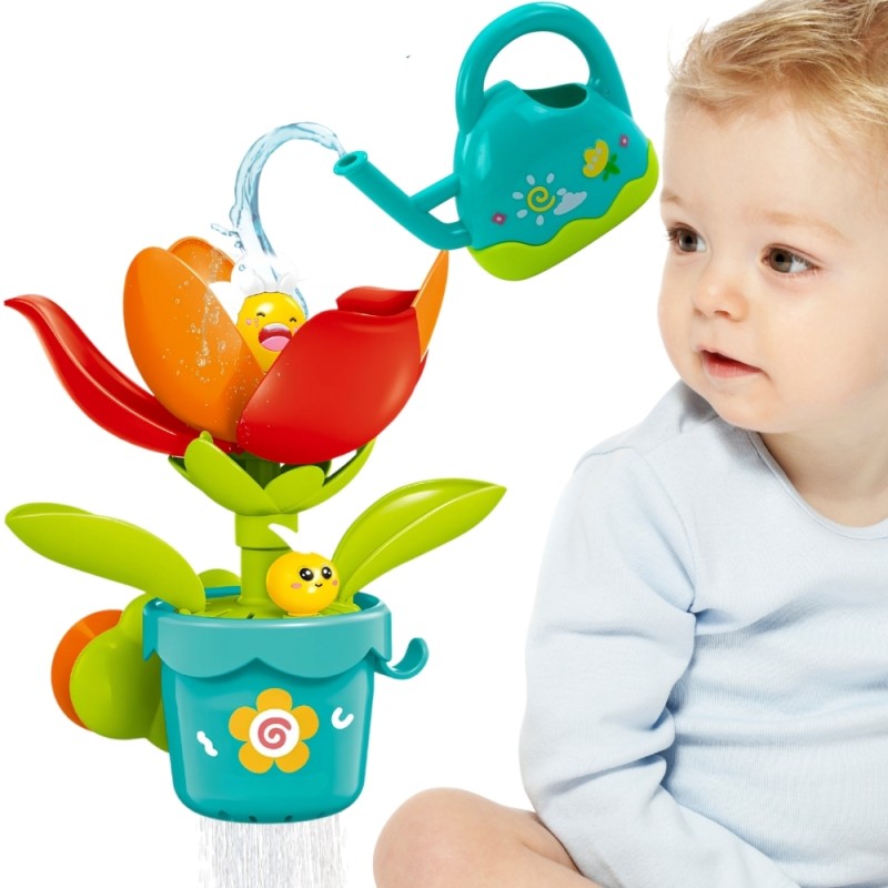 WOOPIE BABY Rozkvitajúca kvetinka do vane | Vodná hračka s krhličkou na prísavku