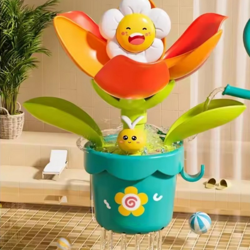 WOOPIE BABY Rozkvitajúca kvetinka do vane | Vodná hračka s krhličkou na prísavku
