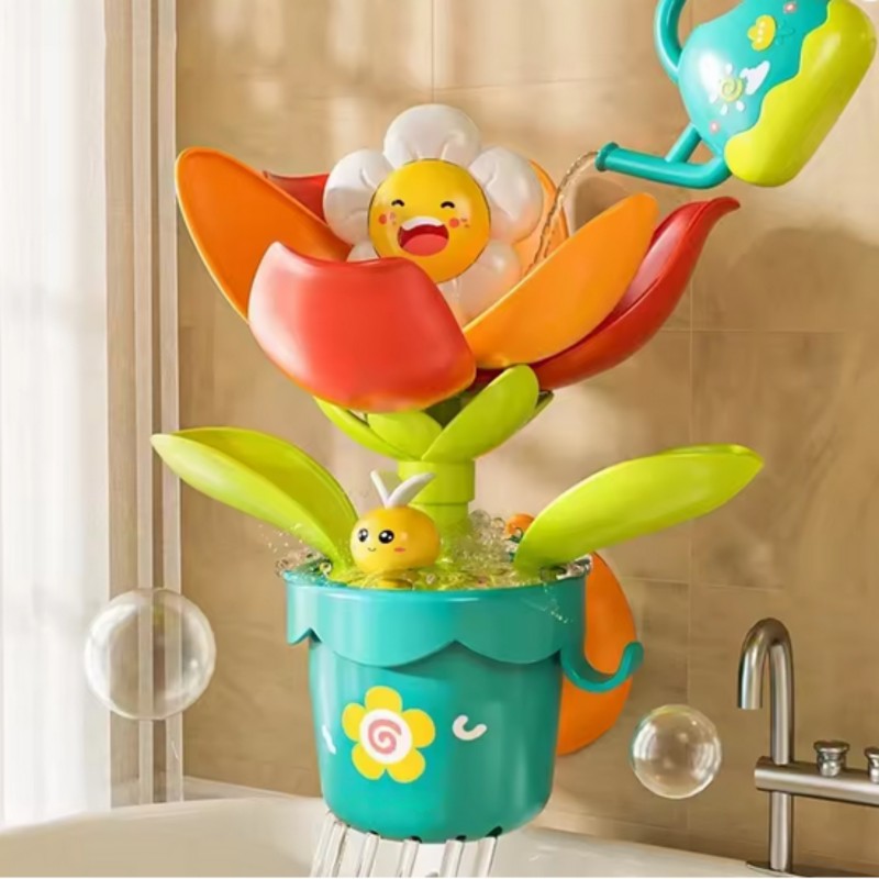WOOPIE BABY Rozkvitajúca kvetinka do vane | Vodná hračka s krhličkou na prísavku