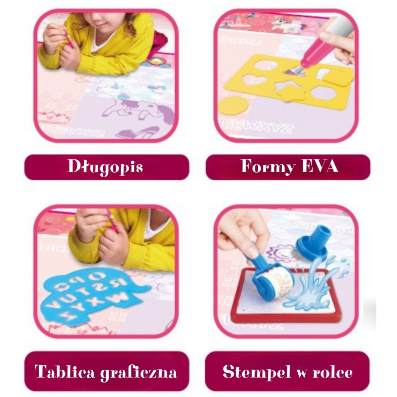 WOOPIE Magická vodná podložka Princezná | Kreatívna sada pre najmenších od 12 mesiacov