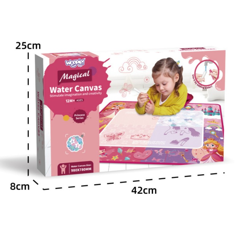 WOOPIE Magická vodná podložka Princezná | Kreatívna sada pre najmenších od 12 mesiacov