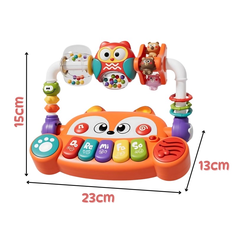 WOOPIE BABY Aktivitné centrum Líška | Interaktívne pianko a senzorická hračka 6v1