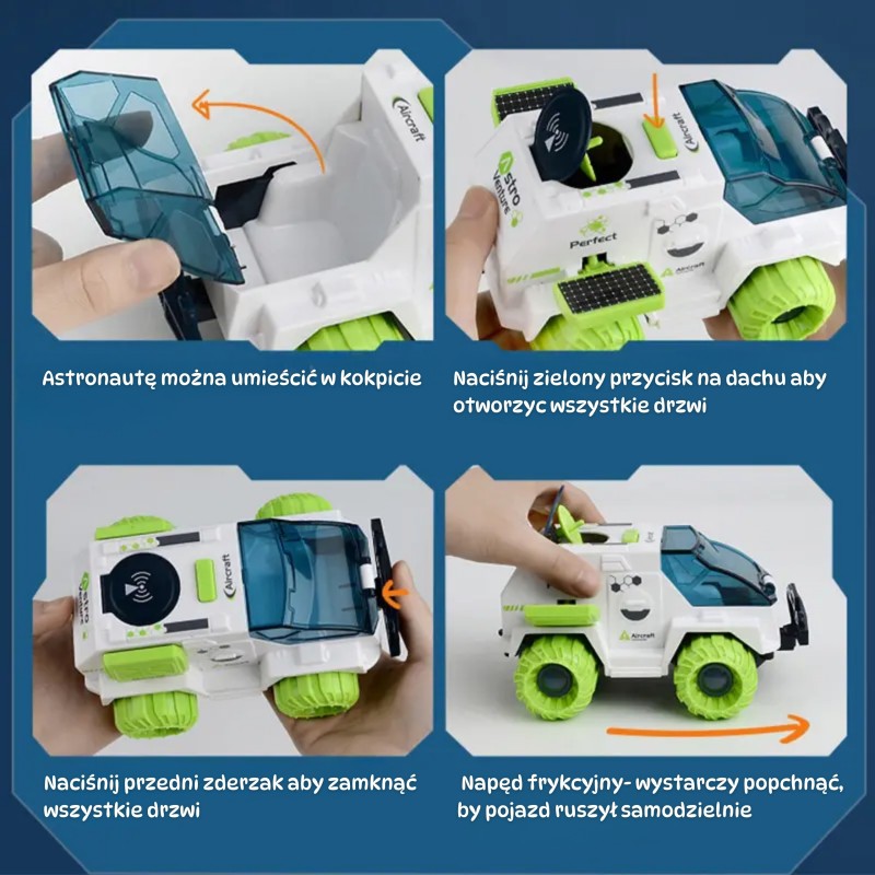 WOOPIE Mechanické vesmírne vozidlo | Rover na zotrvačník s astronautom