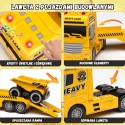 WOOPIE Veľké nákladné auto odťahovka so svetlom a zvukom | Sada 3v1 Bager a sklápač