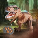 WOOPIE Revúci RC Dinosaurus T-Rex | Interaktívna hračka na diaľkové ovládanie so zvukom a svetlom