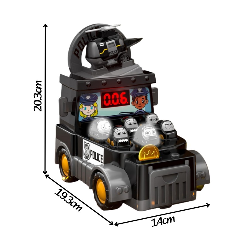 WOOPIE Zručnostná hra Chyť zlodeja | Policajné auto s kladivom a doplnkami