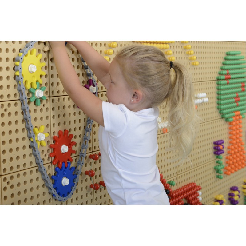 MASTERKIDZ Koła Zębate i Łańcuch 79 El. Zbuduj Własny Mechanizm Do Tablic STEAM