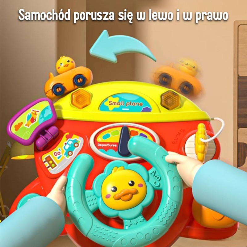 WOOPIE BABY Interaktívny volant so zvukmi a svetlami | Hračka na kočík Lietadlo