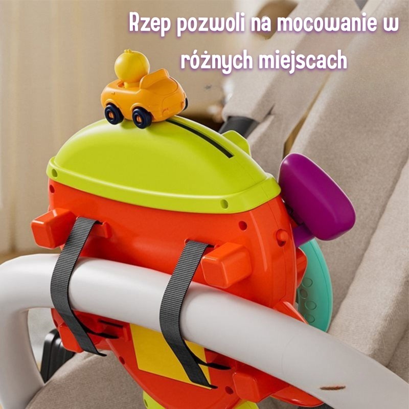 WOOPIE BABY Interaktívny volant so zvukmi a svetlami | Hračka na kočík Lietadlo