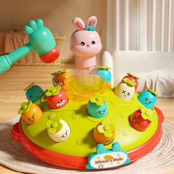 WOOPIE BABY Interaktívna zatĺkačka Udri zajačika | Hra na postreh so svetlom a zvukom