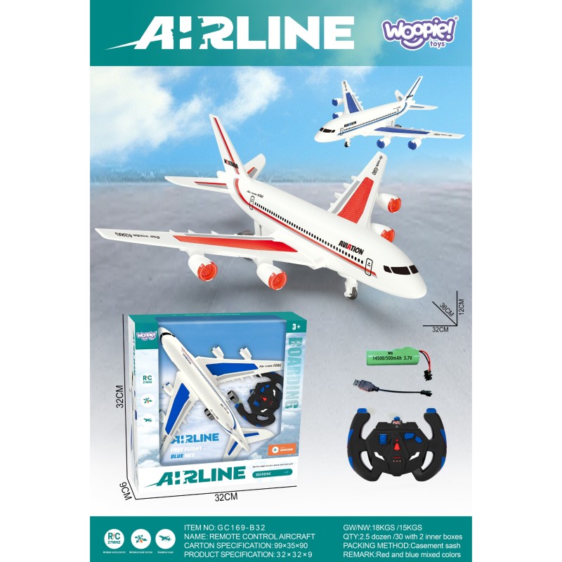 WOOPIE Jazdiace lietadlo na diaľkové ovládanie | RC model dopravného lietadla