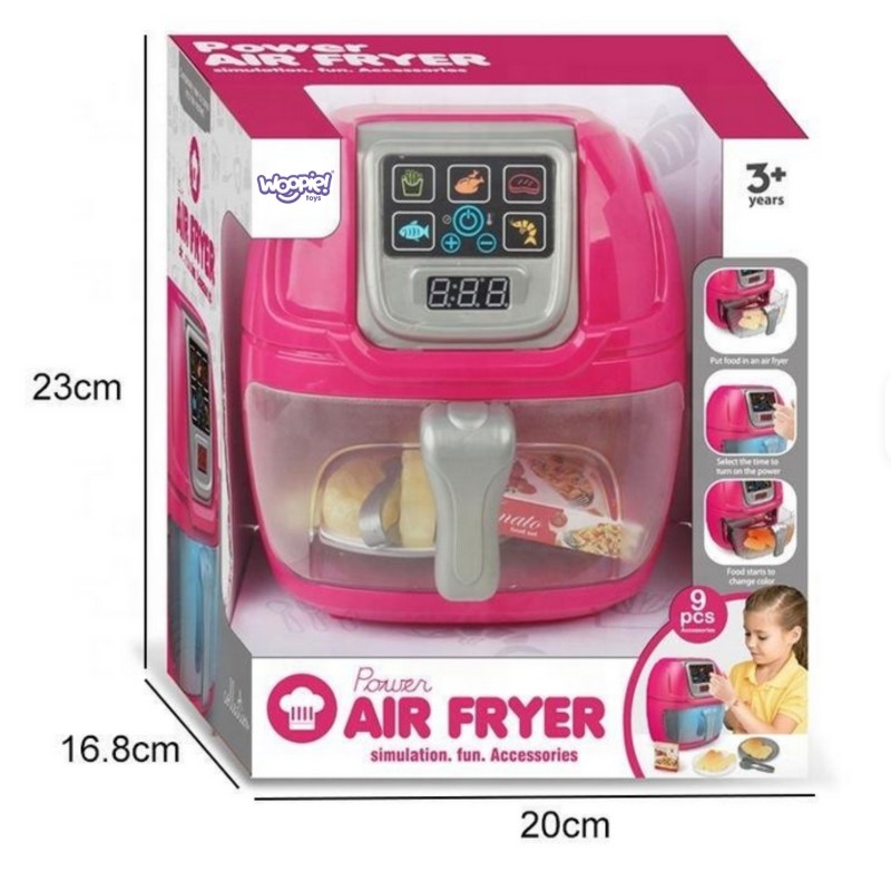 WOOPIE Detská teplovzdušná fritéza Air Fryer | Interaktívna hračka so svetlom, zvukom a jedlom