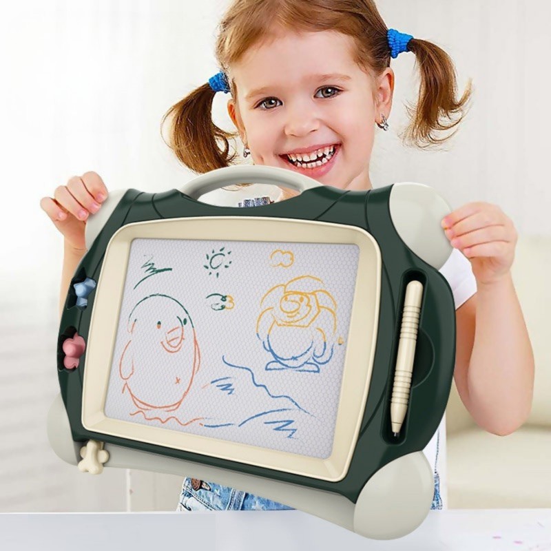 WOOPIE Mazacia Magnetická Tabuľa na Kreslenie + 2 Pečiatky Zelená