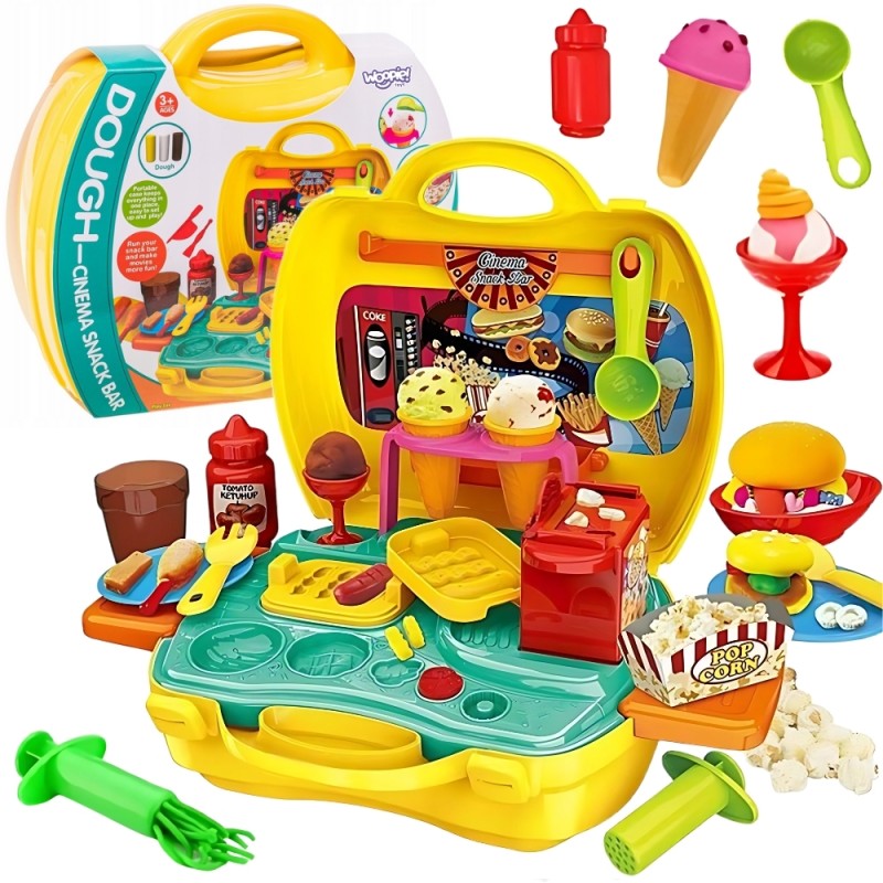 WOOPIE Kreatívna sada s plastelínou v kufríku | Fast Food a Cukráreň 2v1