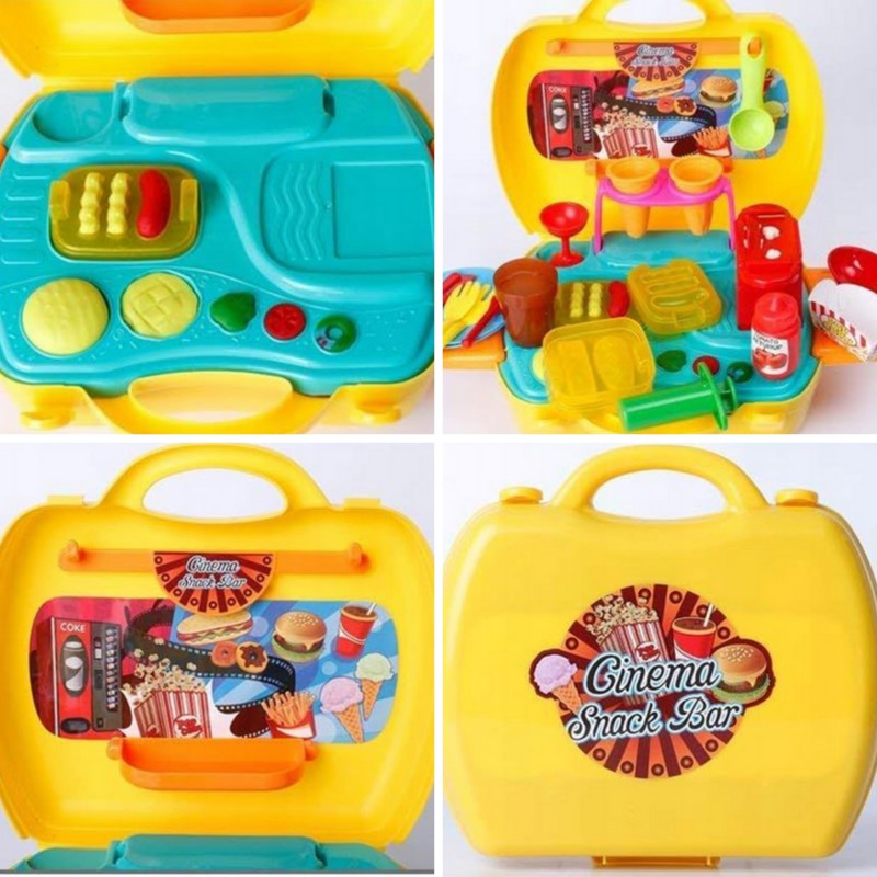 WOOPIE Kreatívna sada s plastelínou v kufríku | Fast Food a Cukráreň 2v1