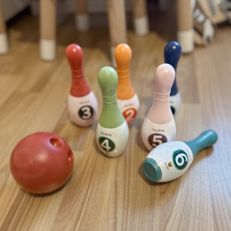 WOOPIE Kolorowe Kręgle dla Dzieci Cyferki