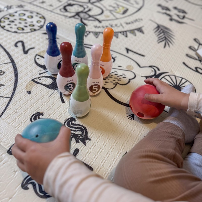 WOOPIE Kolorowe Kręgle dla Dzieci Cyferki