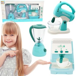 WOOPIE Detská kuchynská sada spotrebičov 3v1 | Interaktívny kávovar, mixér a blender