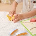 VIGA Drevené mäso na krájanie | Montessori sada s doskou a nožom