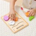 VIGA Drevená zelenina na krájanie | Montessori sada s doskou a nožom