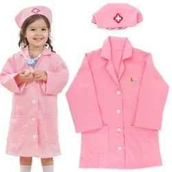 VIGA Detský kostým Sestrička | Uniforma a čiapka pre malú zdravotníčku