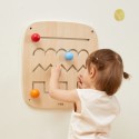 VIGA Drevená nástenná tabuľa Motorický labyrint | Montessori hračka pre najmenších (od 12m+)