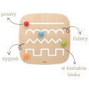 VIGA Drevená nástenná tabuľa Motorický labyrint | Montessori hračka pre najmenších (od 12m+)