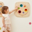 VIGA Drevená nástenná tabuľa Miešanie farieb | Montessori hra s farebným kruhom