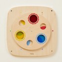 VIGA Drevená nástenná tabuľa Miešanie farieb | Montessori hra s farebným kruhom