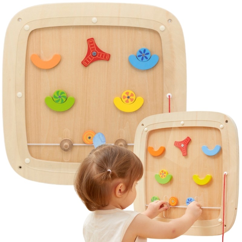 VIGA Drevený nástenný pinball | Magnetický labyrint na stenu