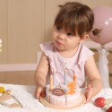 VIGA Drevená narodeninová torta na krájanie | Sada s číslami a sviečkami