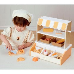 VIGA Drevená pekáreň na hranie | Sada Mini obchod s pečivom (16 ks)