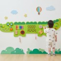 VIGA Drevený nástenný panel Krokodíl | 5v1 Aktivity tabuľa Montessori