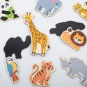 VIGA Drevené magnetky Divoké zvieratá | Edukačná sada Safari 20 ks (od 18m+)